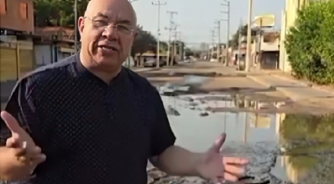 Argenis Carruyo pidió ayudita para reparar avenida en Maracaibo