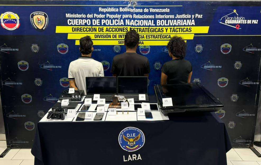 Capturan a trío por robo a reconocido comercio barquisimetano