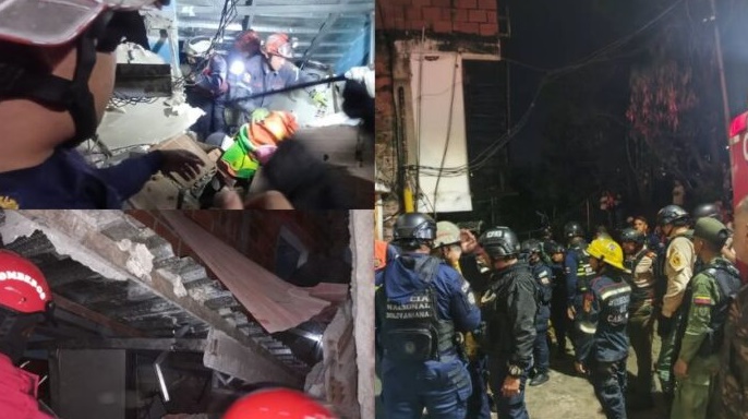 Un muerto y cuatro heridos al colapsar vivienda en Cotiza